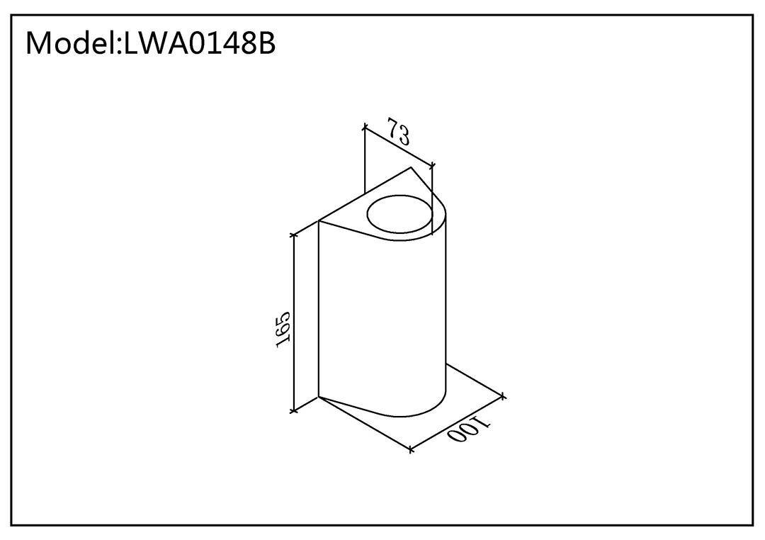 Настенный светильник ZIMA-2, Черный, 14Вт, 3000K, IP54, LWA0148B-BL-WW SWG